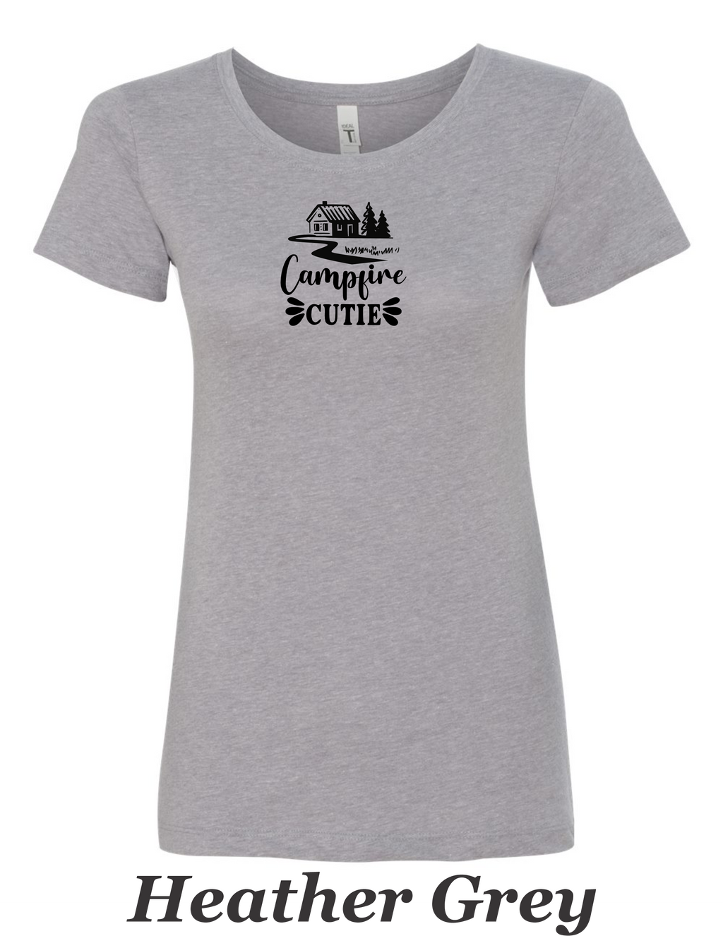 Campfire Cutie printed on Women's shirt.  Great gift for her.