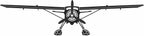 De Havilland Beaver FLoat Plane drawing printed on men's shirt.  Free Shipping.