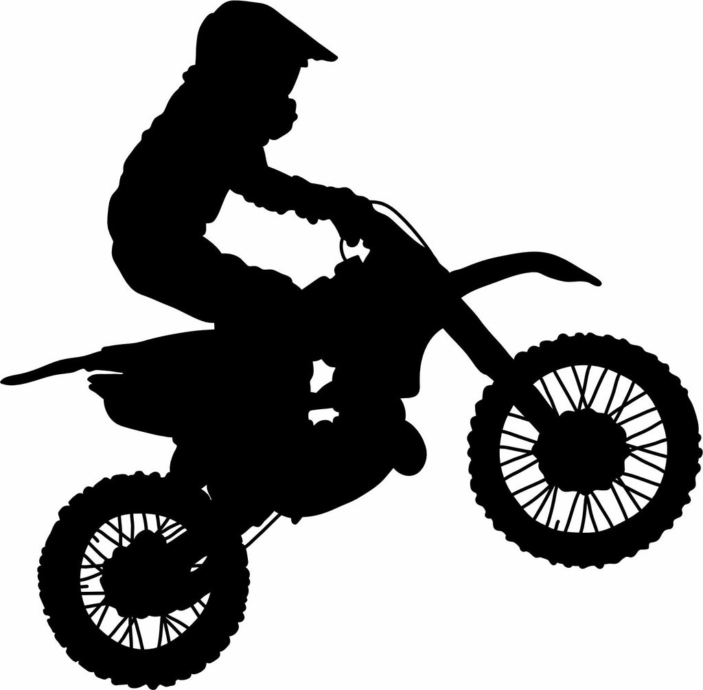 Kid Dirt bike rider drawing printed on men's shirt.  Kid riding dirtbike / motocross. Free Shipping.
