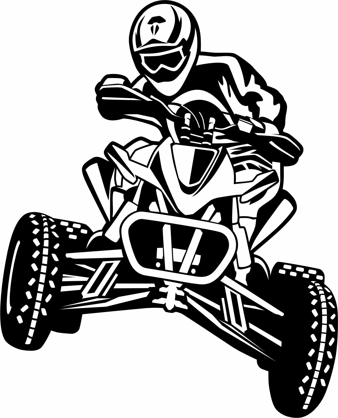 Race Quad drawing printed on mens shirt. great gift for the quad racer.