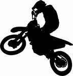 Dirtbike rider printed on mens shirt. Great for desert, motocross rider.