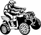 ATV Quad printed on mens shirt. Great for the ATV rider