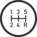 5 Speed shift pattern printed on men's shirt.  Great gift for the gearhead. Free shipping.