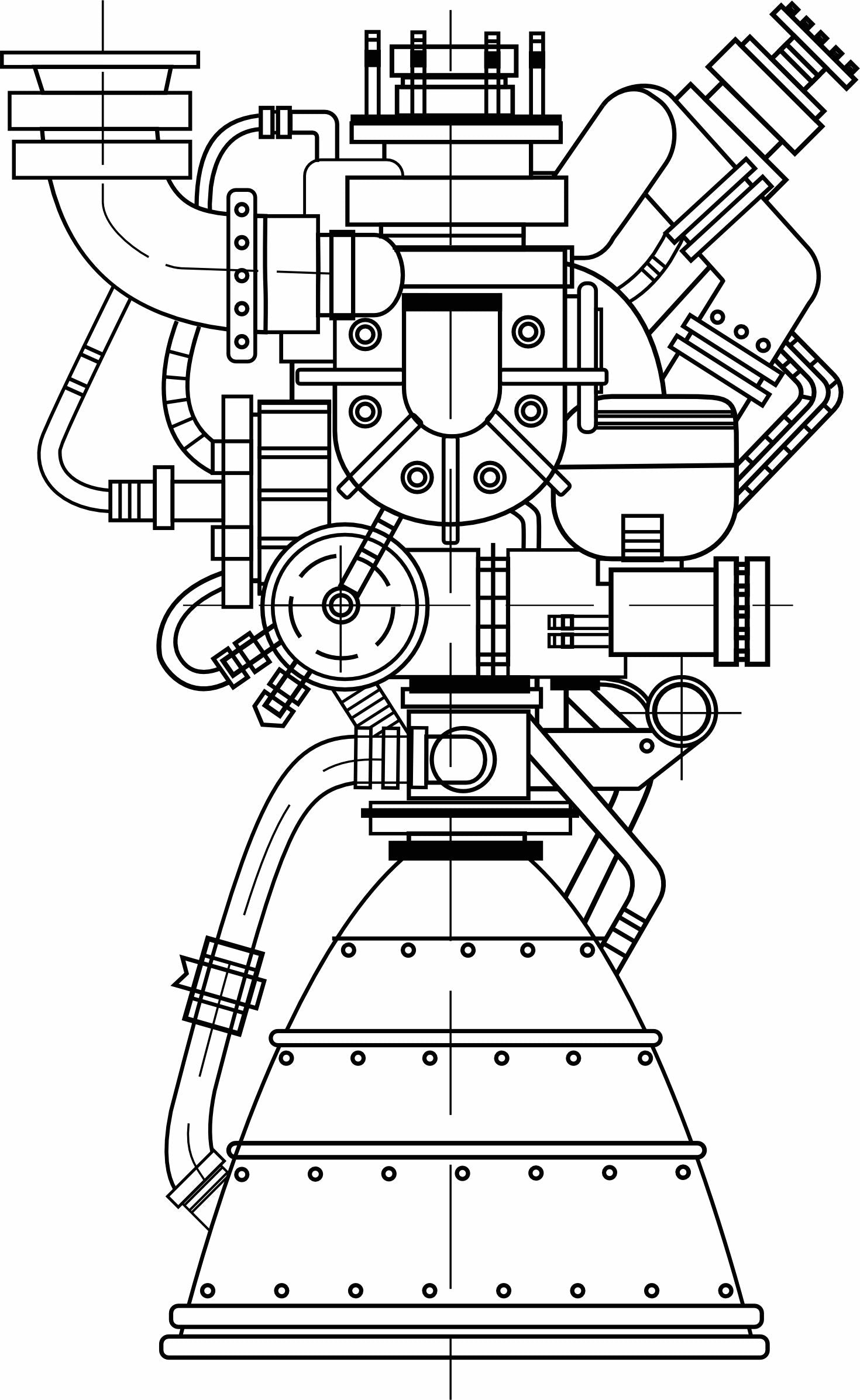 Rocket engine drawing printed on men's shirt.  Great gift for any rocket fan.  Free shipping