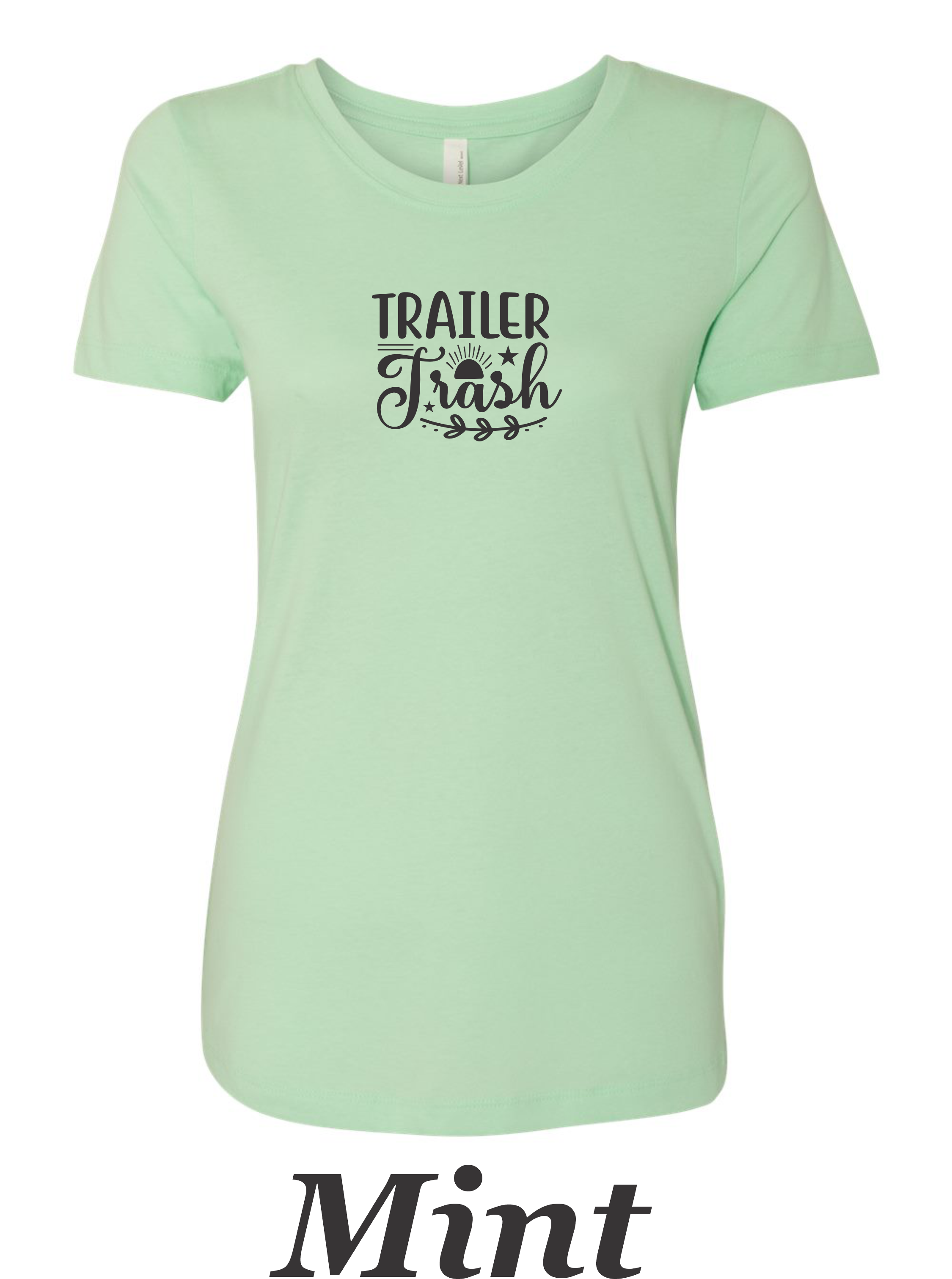 Trailer Trash, Women's printed shirt. Camping summer shirt.