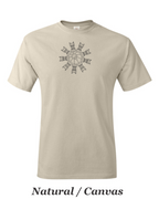 9 Cylinder radial airplane engine printed on men's shirt. Free shipping.
