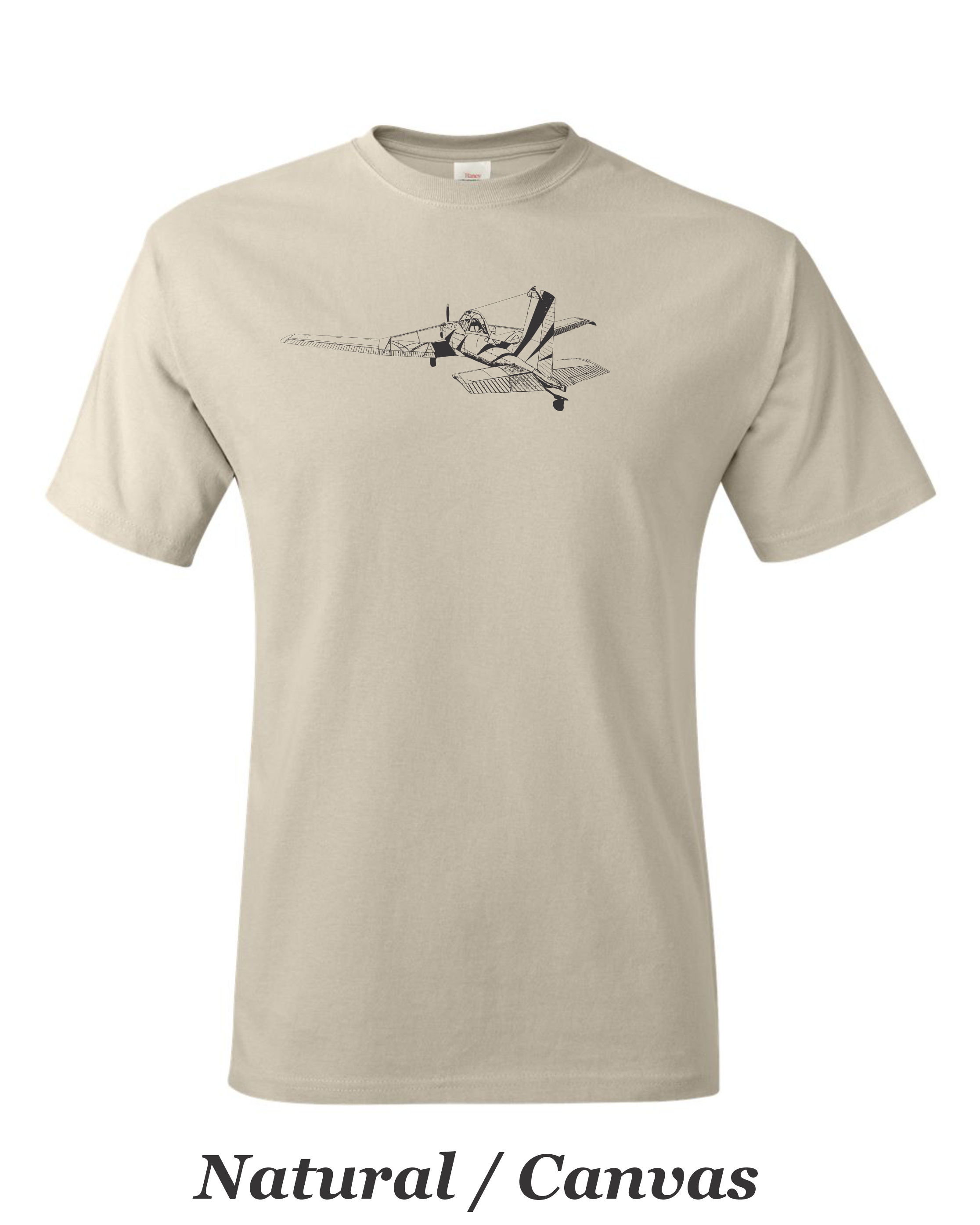 Cessna 188 Ag Wagon drawing printed on men's shirt. Free Shipping.