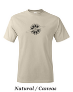 9 Cylinder Radial airplane engine with propeller printed on men's shirt. Free shipping