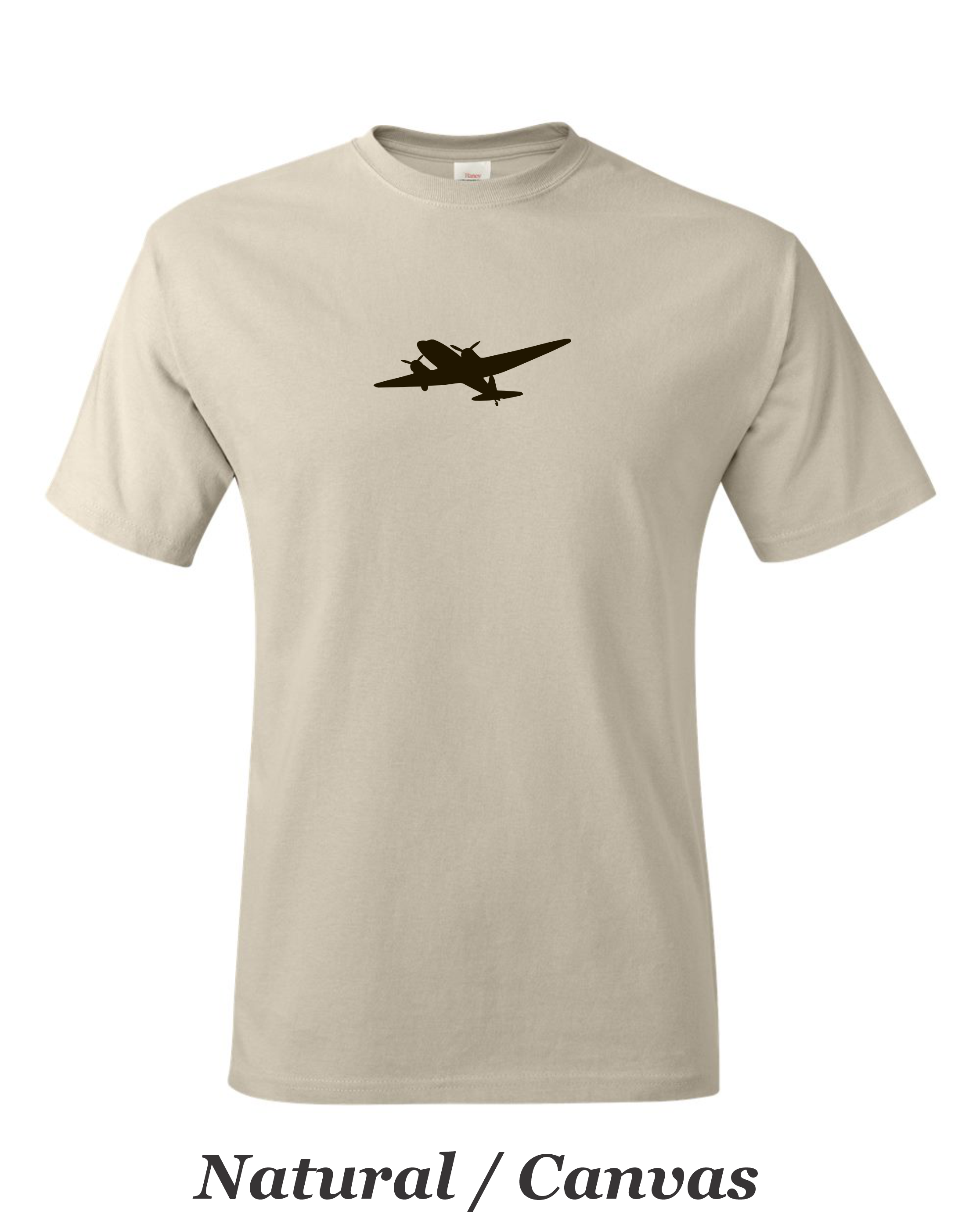 DC 3 Drawing printed on Men's shirt. Great image of the plane that changed aviation. Free Shipping