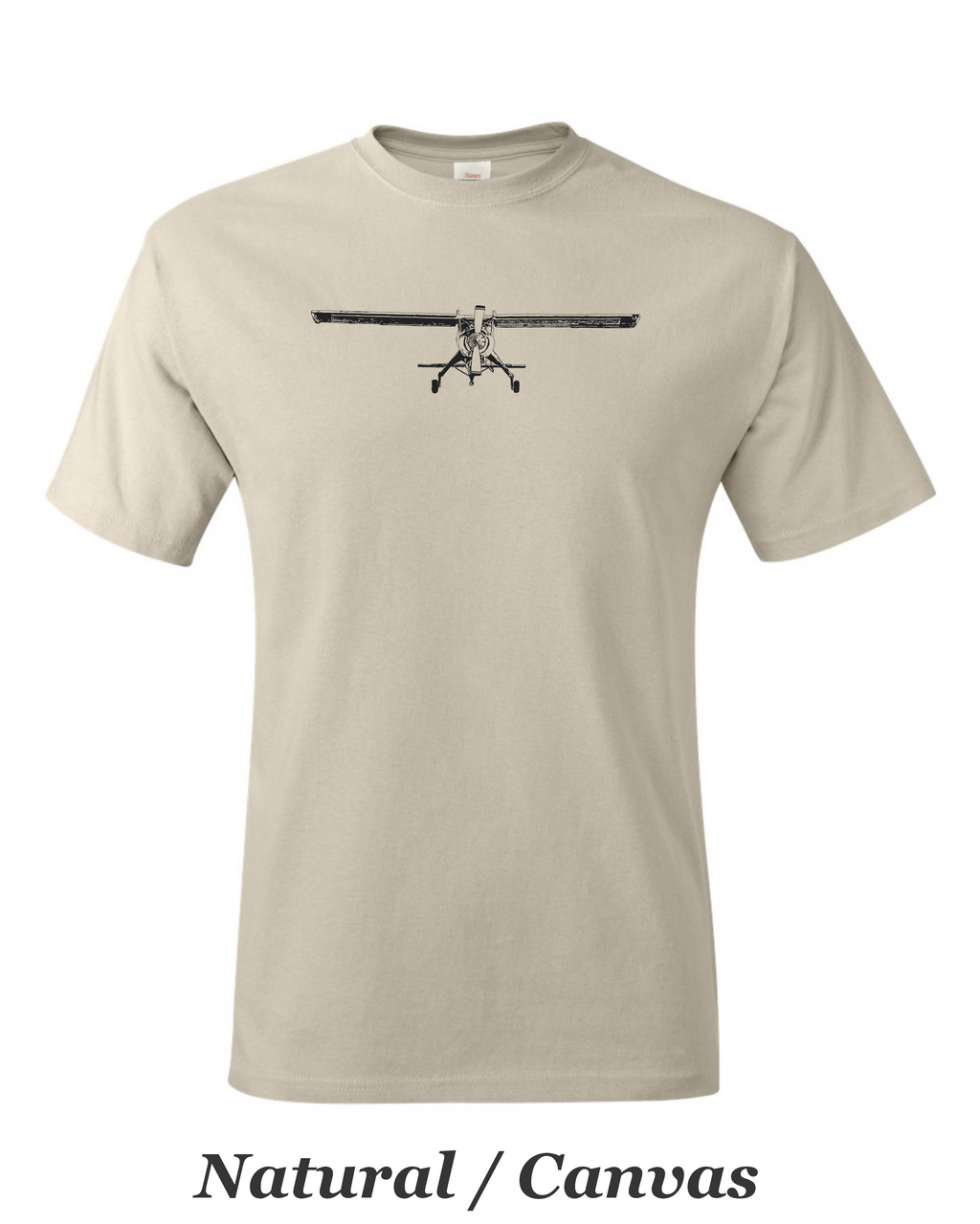 PLZ-104 Wigla STOL plane front view printed on men's shirt.  Free shipping. gift for pilot.