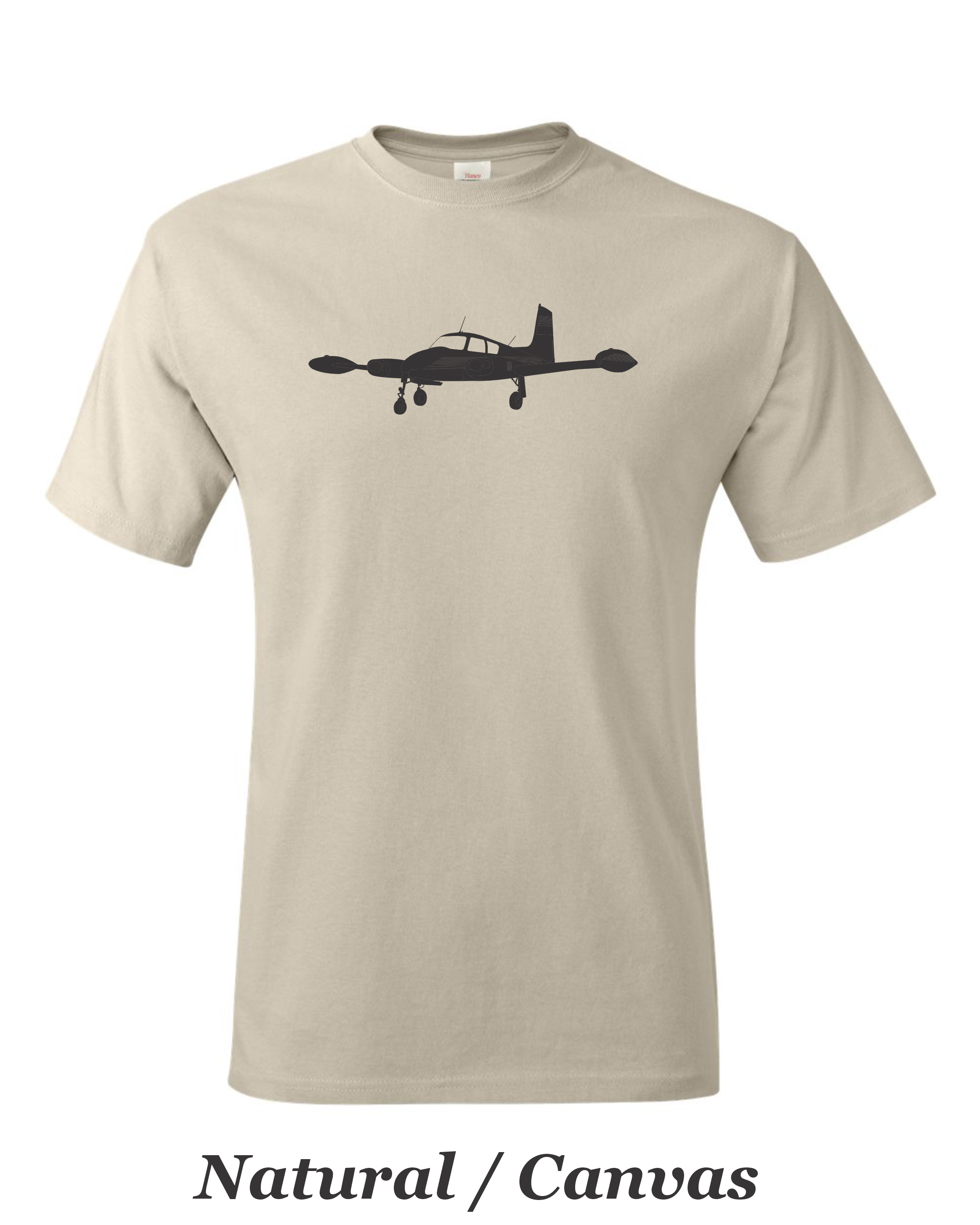 Cessna 310 Drawing printed on men's shirt. Free Shipping