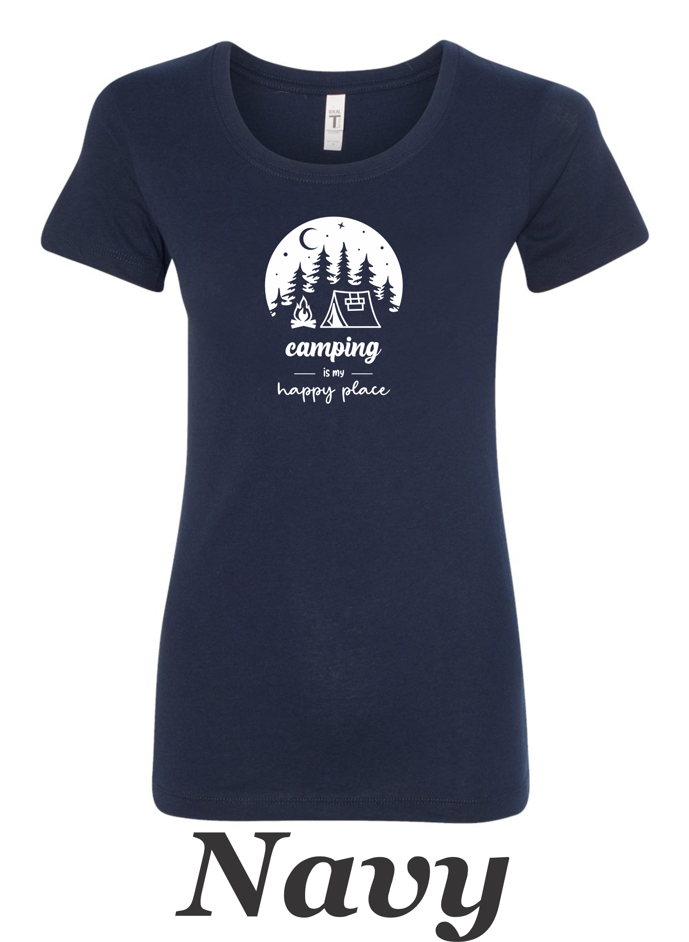 CAmping is my Happy place #1.  Great shirt for the camper and backpacker.