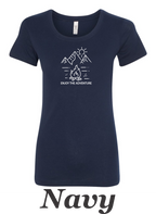 Enjoy The Adventure print on women's shirt.  Cute shirt. Gift for camper Hiker.
