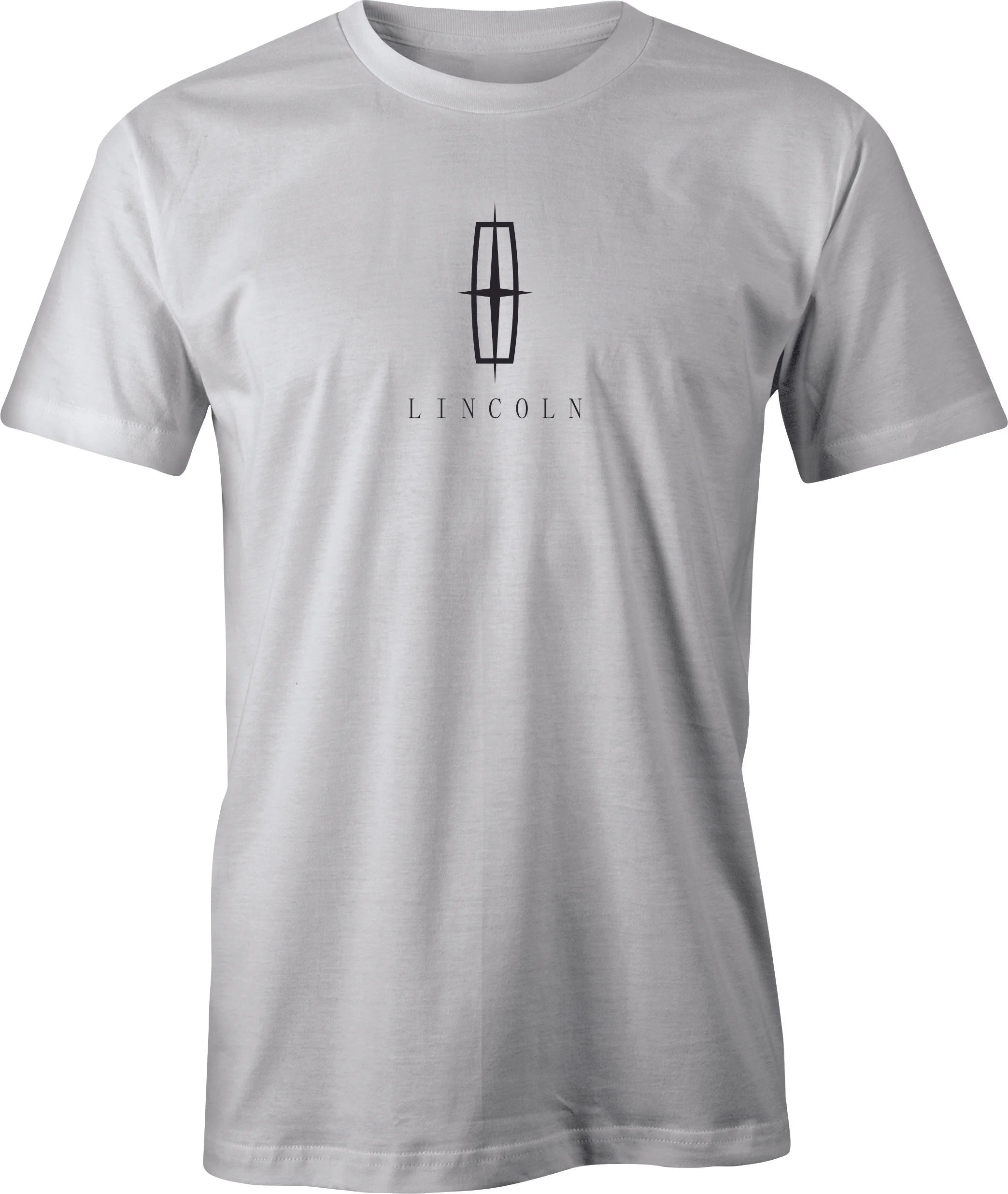 Late Model Lincoln Logo Drawing printed on Men's T shirt.  Free Shipping.