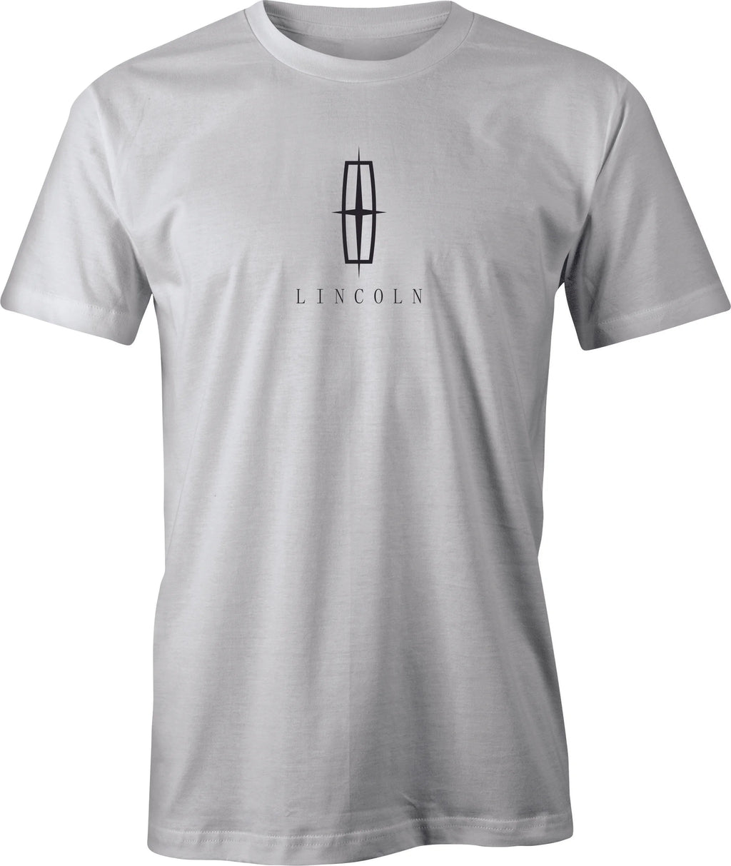 Late Model Lincoln Logo Drawing printed on Men's T shirt.  Free Shipping.
