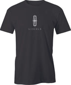 Late Model Lincoln Logo Drawing printed on Men's T shirt.  Free Shipping.
