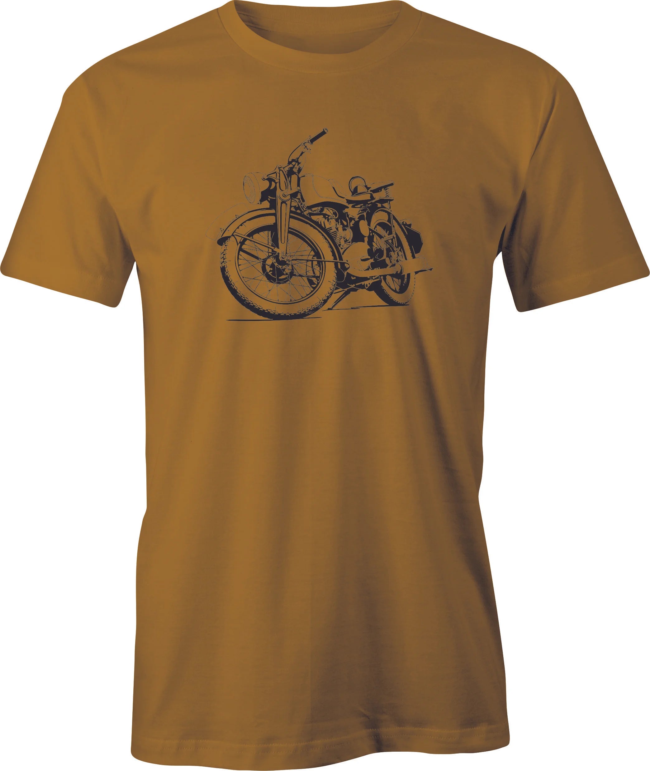 Vintage Motorcycle Line Drawing printed on T shirt