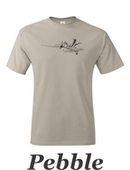 Cessna 188 Ag Wagon drawing printed on men's shirt. Free Shipping.