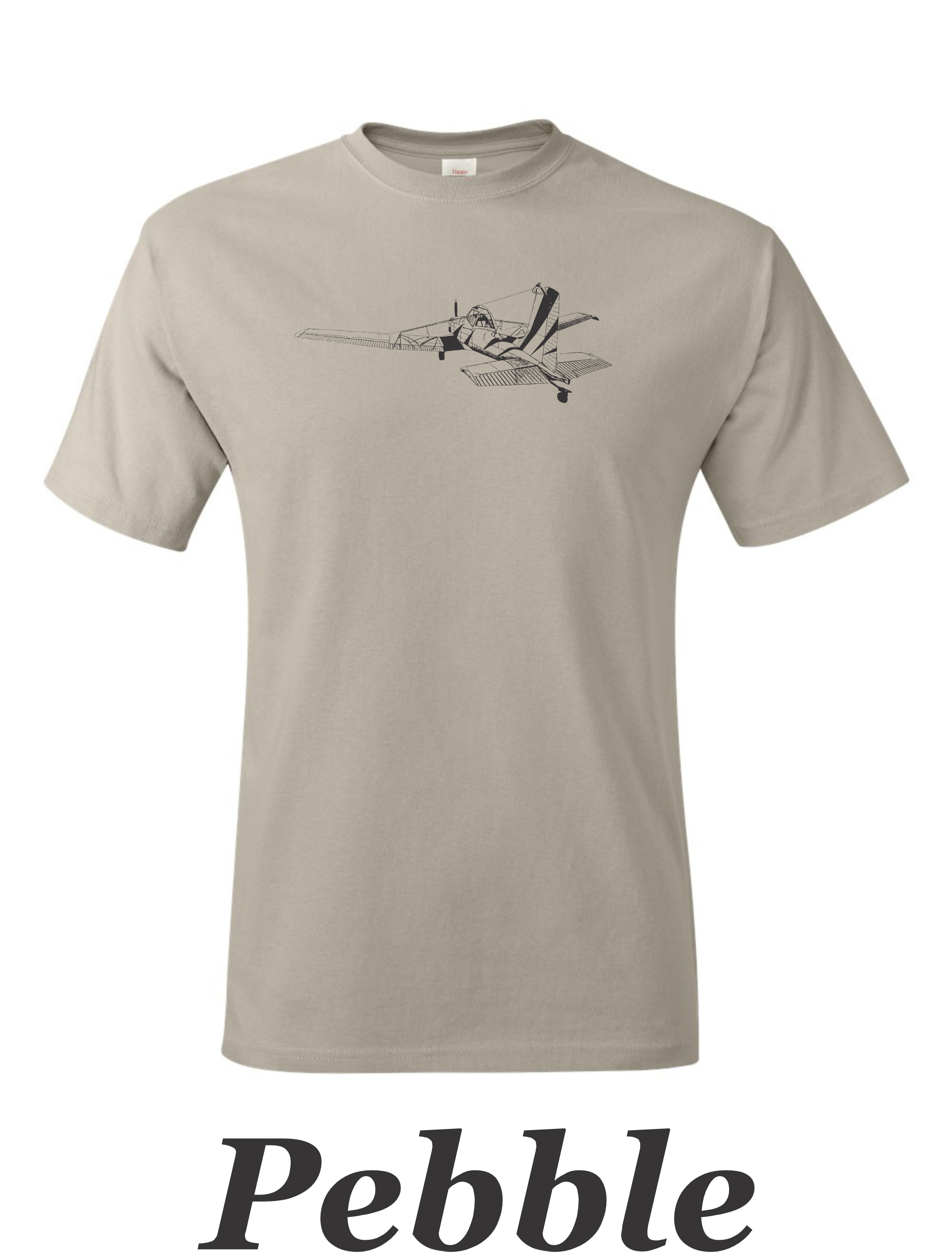 Cessna 188 Ag Wagon drawing printed on men's shirt. Free Shipping.
