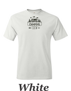 Camping Crew print on mens shirt. Great gift for the group camping trip.
