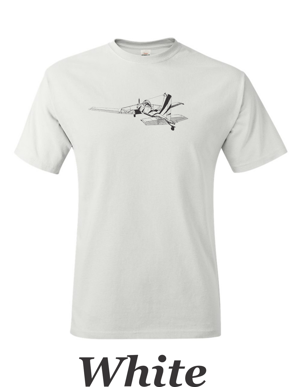 Cessna 188 Ag Wagon drawing printed on men's shirt. Free Shipping.