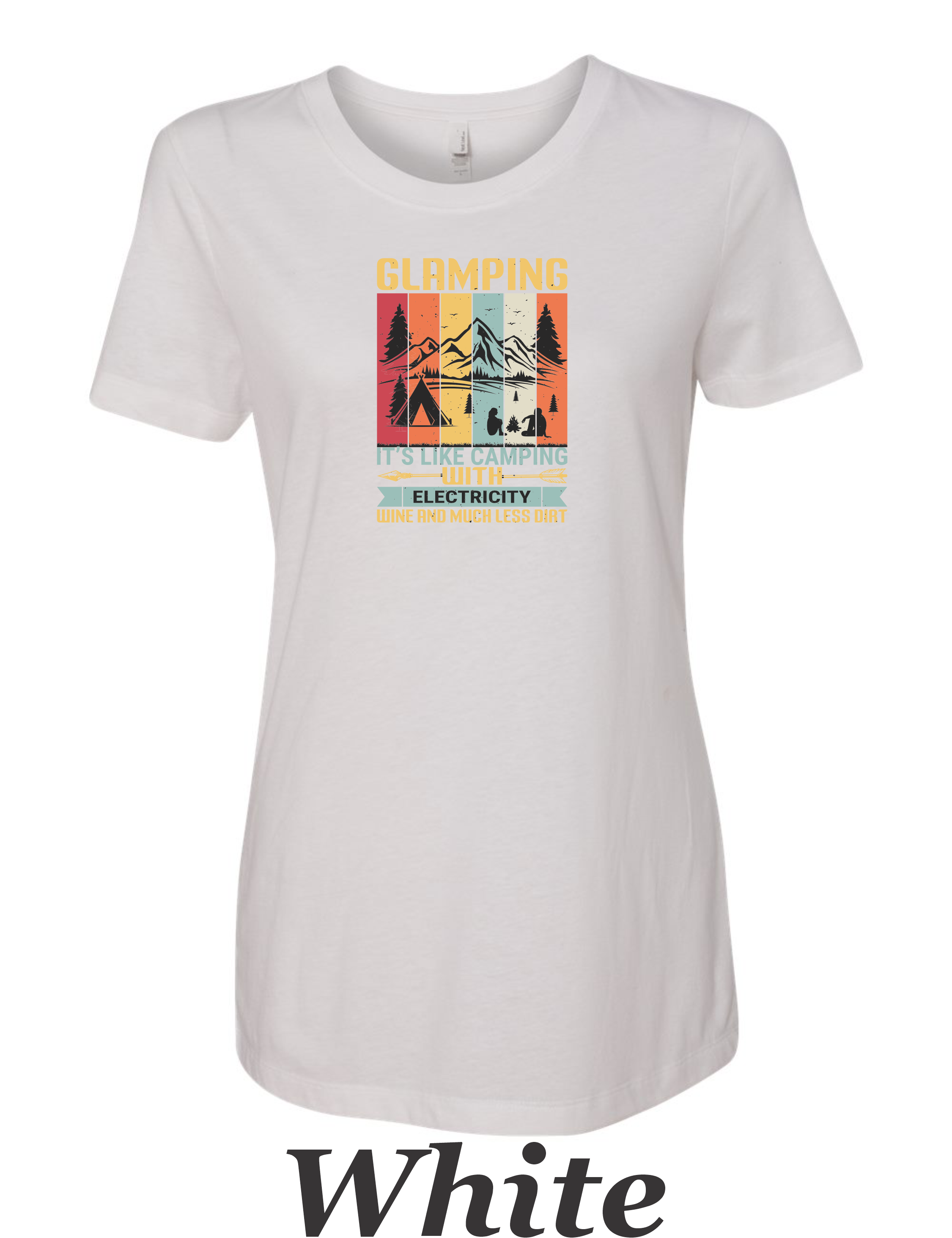 Glamping Shirt for Women. Fun Camping shirt. Great gift for Camper.