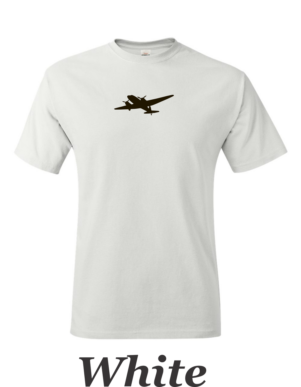 DC 3 Drawing printed on Men's shirt. Great image of the plane that changed aviation. Free Shipping
