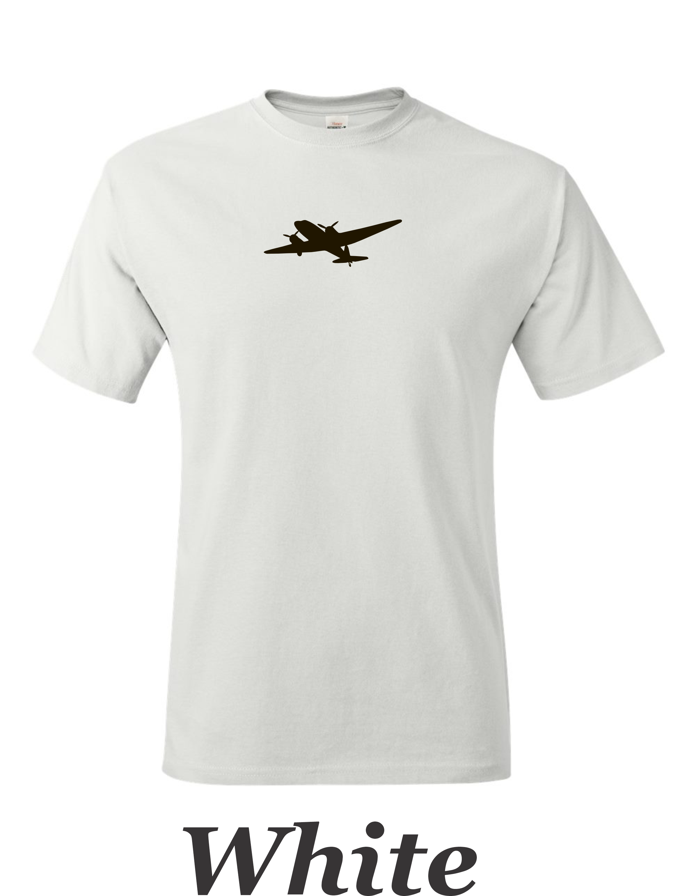 DC 3 Drawing printed on Men's shirt. Great image of the plane that changed aviation. Free Shipping