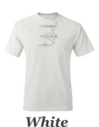 Eurofighter / Tornado fighter drawing printed on men's shirt. famous gulf war fighter. Free shipping.