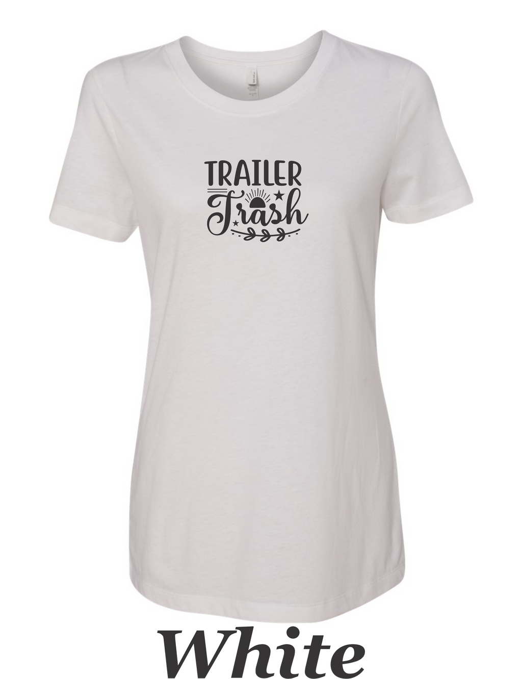 Trailer Trash, Women's printed shirt. Camping summer shirt.