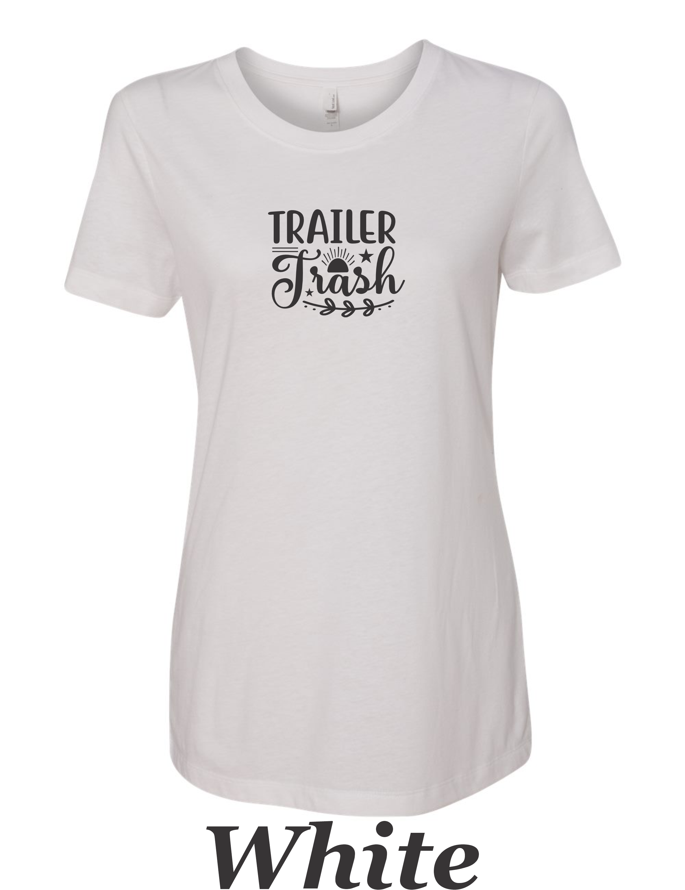 Trailer Trash, Women's printed shirt. Camping summer shirt.