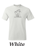 Enjoy The Adventure print on mens shirt.  Great camping shirt.